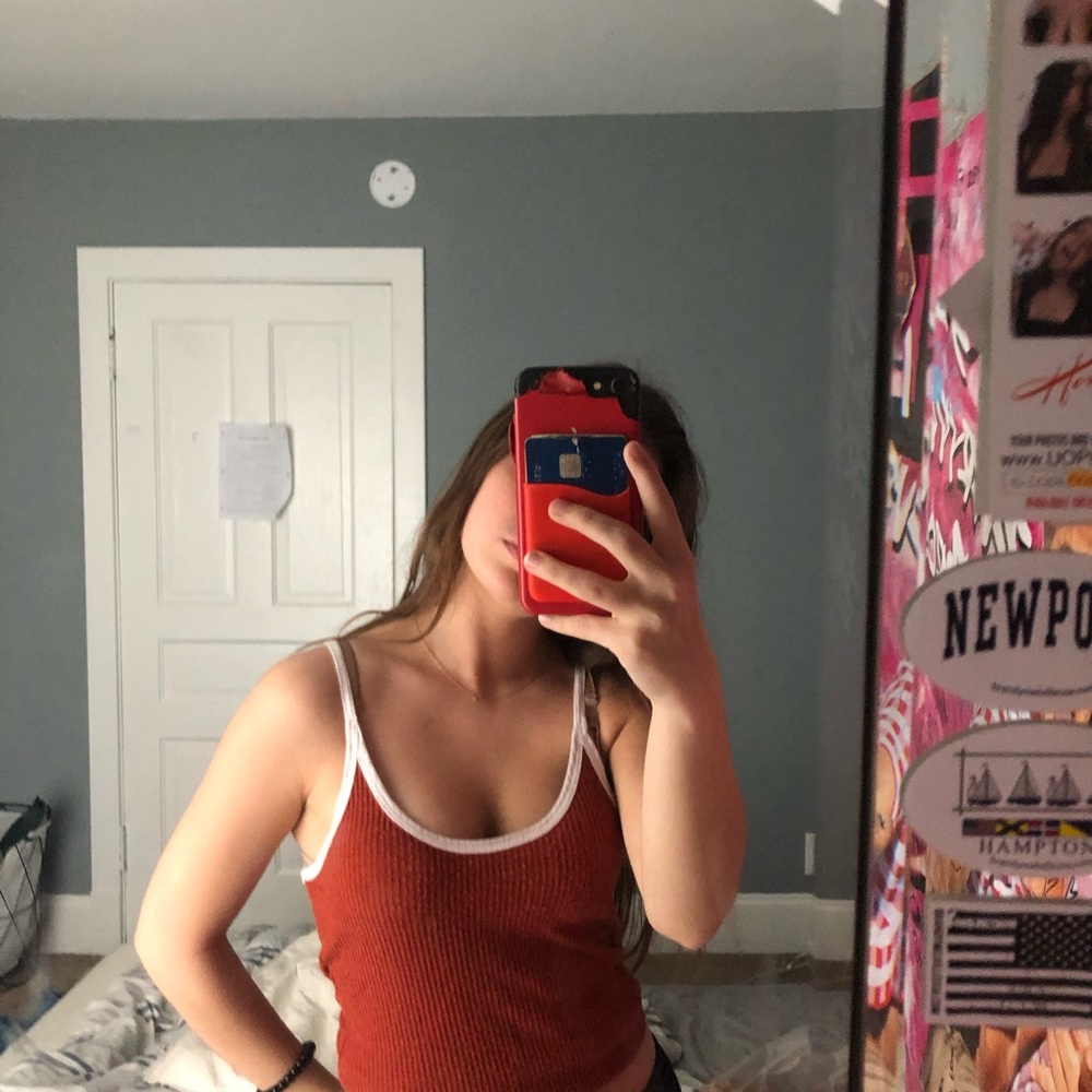 Vintage brandy red tank top
